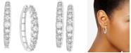 Macy's Diamond Hoop Earrings (1/2 ct. t.w.) in 14k White Gold
